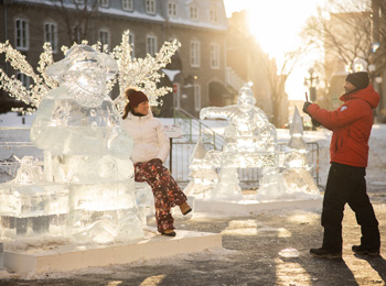 sculptures de glace au Carnaval de Québec