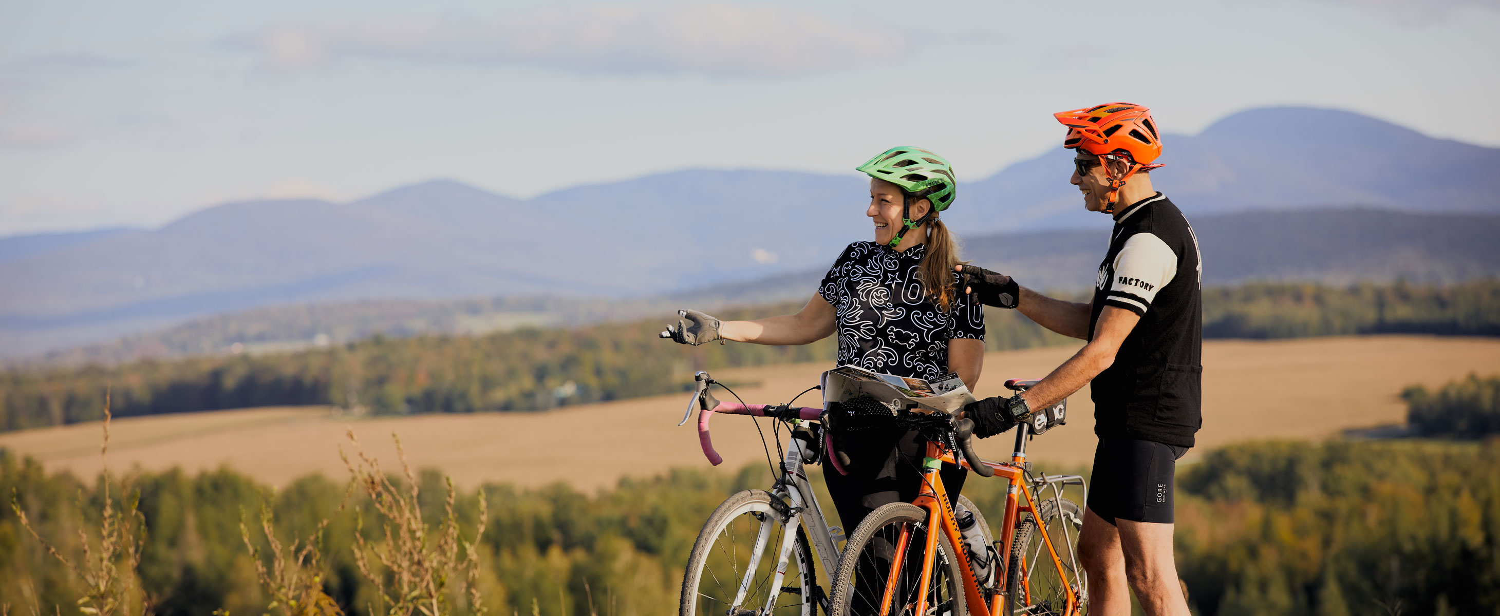cyclistes en vacances dans Brome-Missisquoi