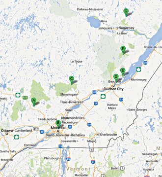 Carte Google Road Trip Des endroits à couper le souffle!