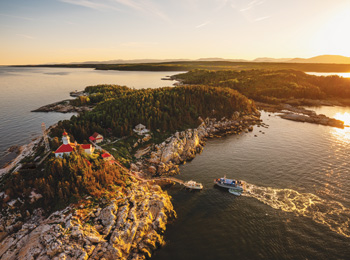 Vue aérienne du parc marin du Saguenay–Saint-Laurent